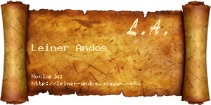 Leiner Andos névjegykártya